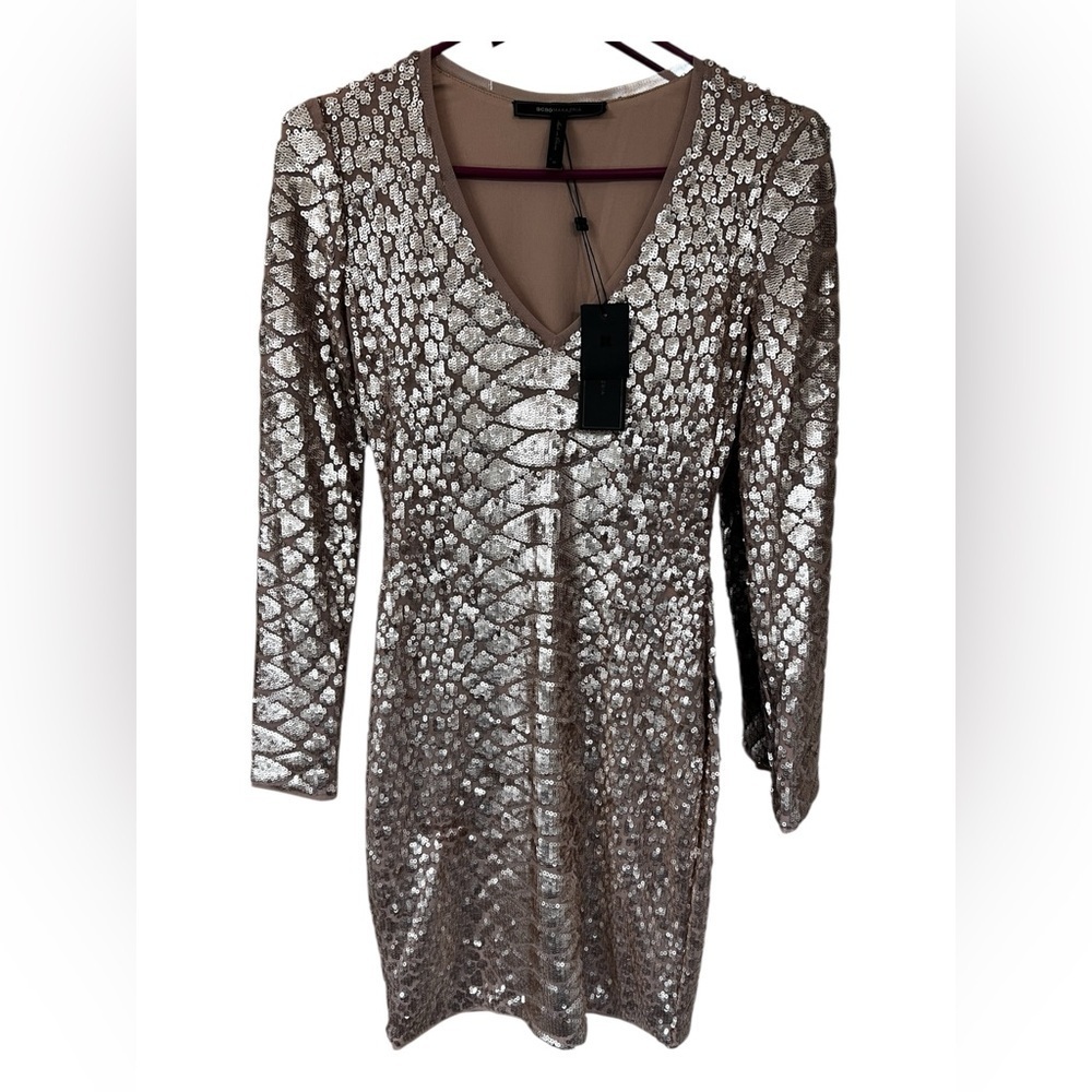 BCBGMAXAZRIA Women’s Rose Gold Dress